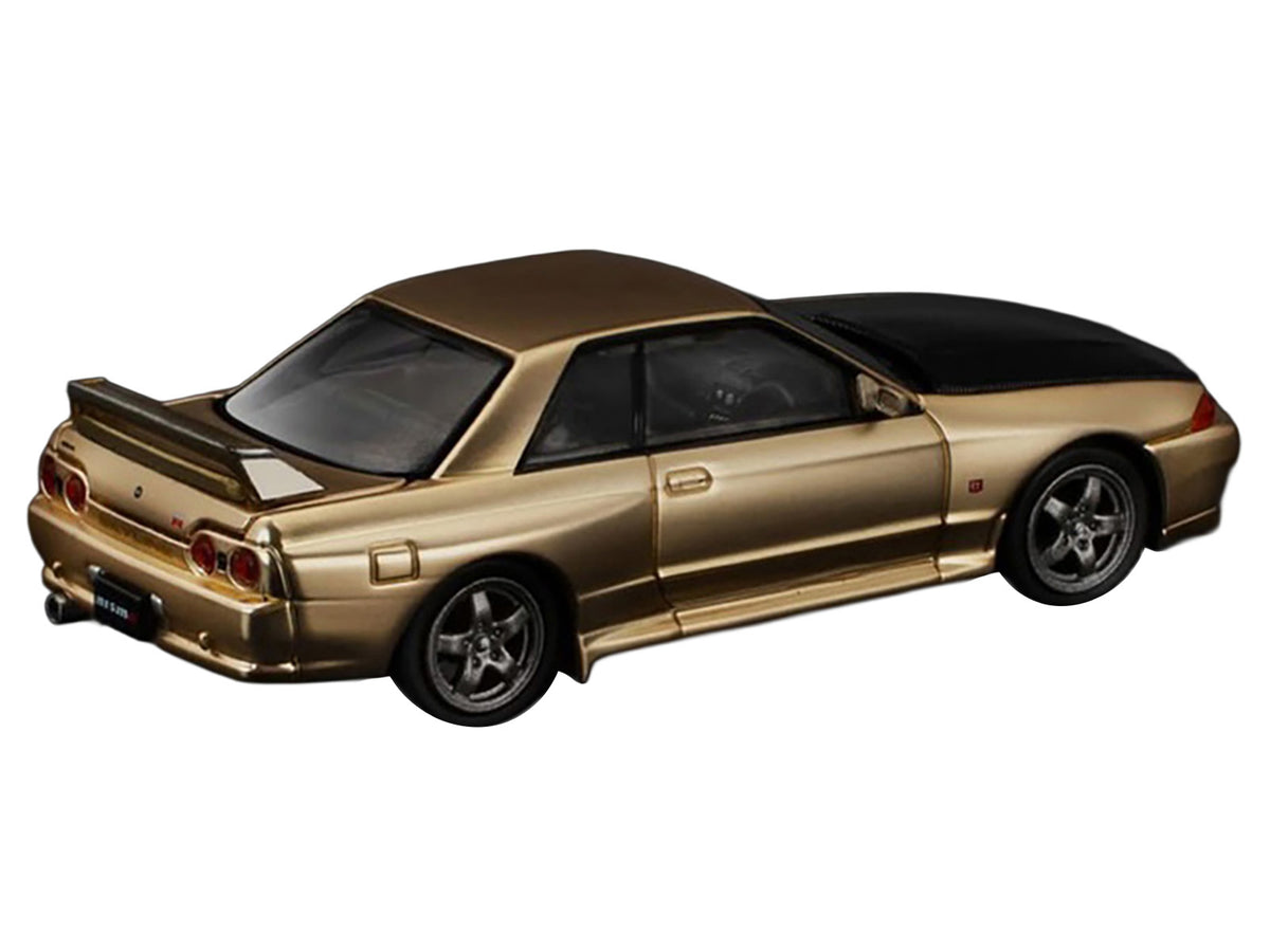 Skyline GT-R R32 RHD Chrome Gold Carbon Hood 1/64 Diecast Model Car - Pop Race