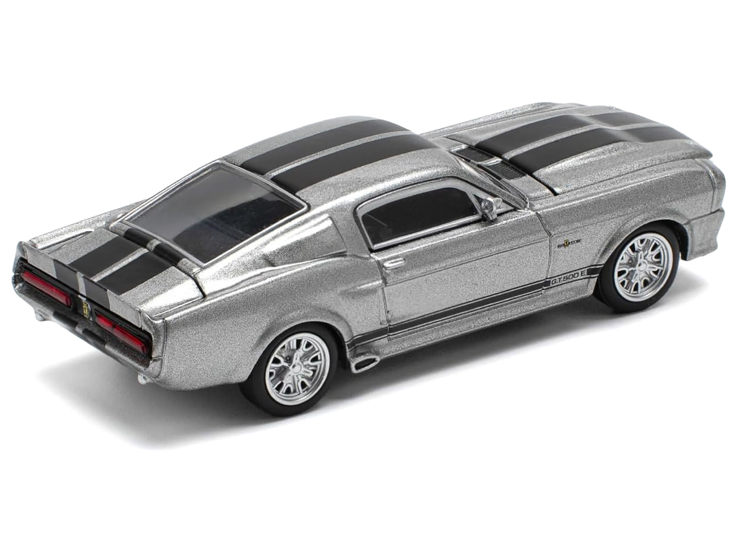 Shelby Mustang GT500 Gray Metallic with Black Stripes 1/64 T&y Diecast Model Car by Pop Race