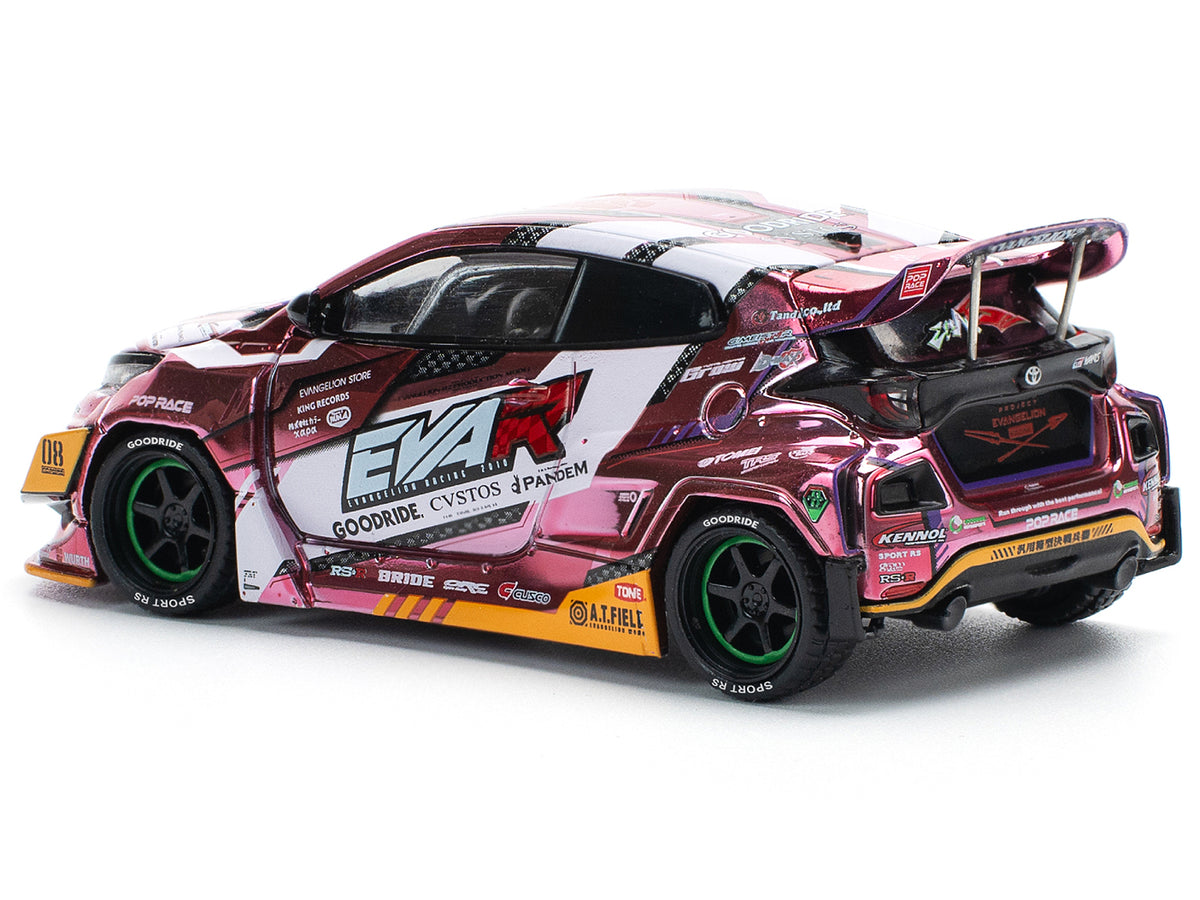Toyota Goodride GR Yaris RHD Pink Metallic 1/64 Diecast Model Car - Pop Race