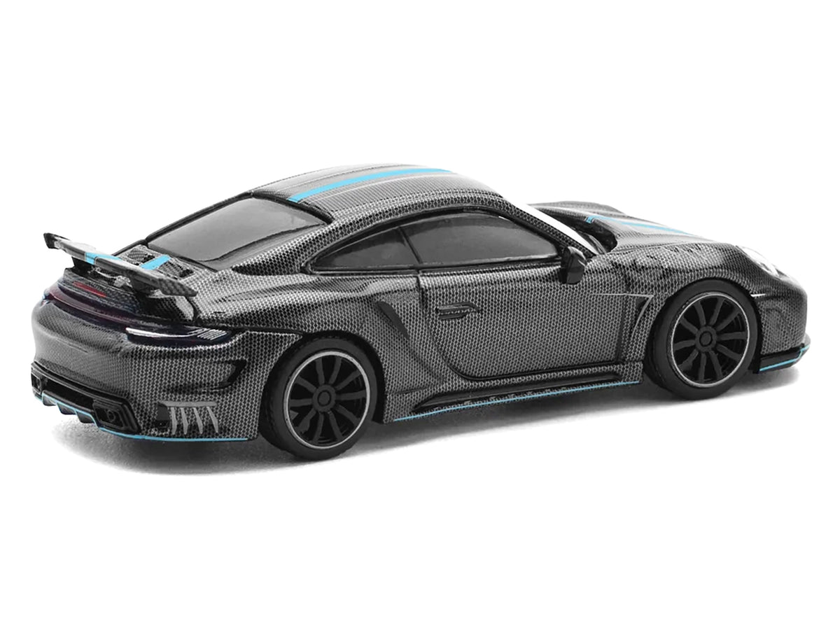 992 Stinger GTR Carbon Edition with Blue Stripe 1/64 Diecast Model Car