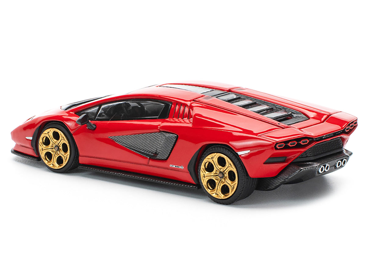 Lamborghini Countach LPI 800-4 Red with Carbon Accents 1/64 Diecast Model Car