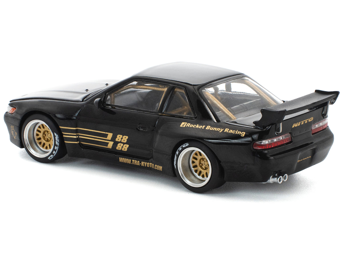 Pandem S13 RHD Black with Gold Accents 1/64 Diecast Model Car - Pop Race