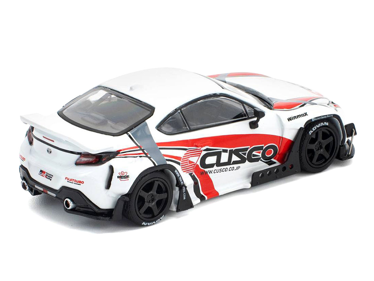 Toyota Pandem GR86 "Cusco" White with Racing Graphics 1/64 Diecast Model Car