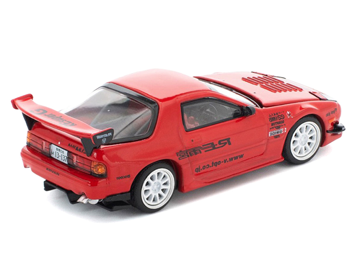 Mazda RX7 (FC3S) RE Amemiya RHD Red Metallic 1/64 Diecast Model Car - Pop Race