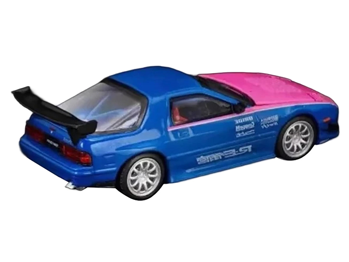 Mazda RX7 (FC3S) RE Amemiya RHD Blue Metallic 1/64 Diecast Model Car - Pop Race