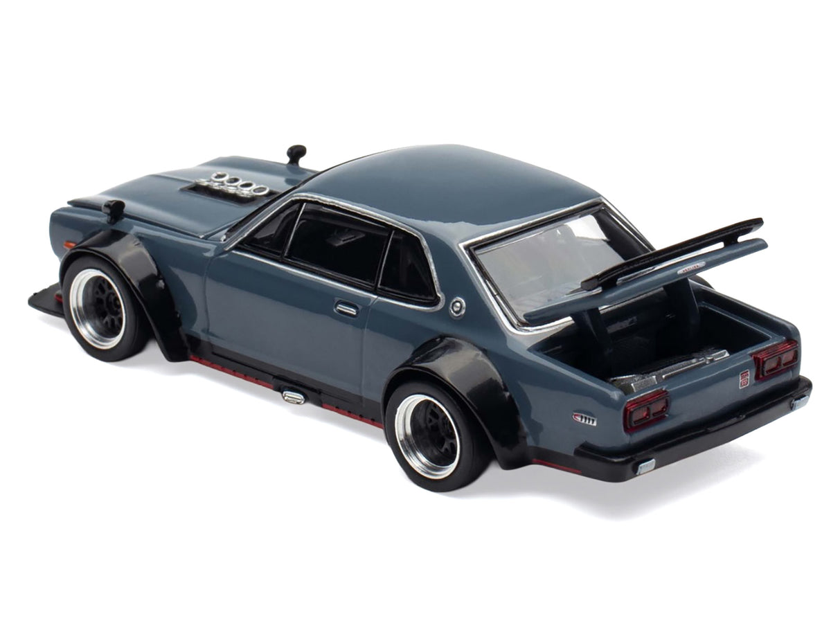 Skyline GT-R V8 Drift RHD Gray Special 1/64 Diecast Model Car - Pop Race