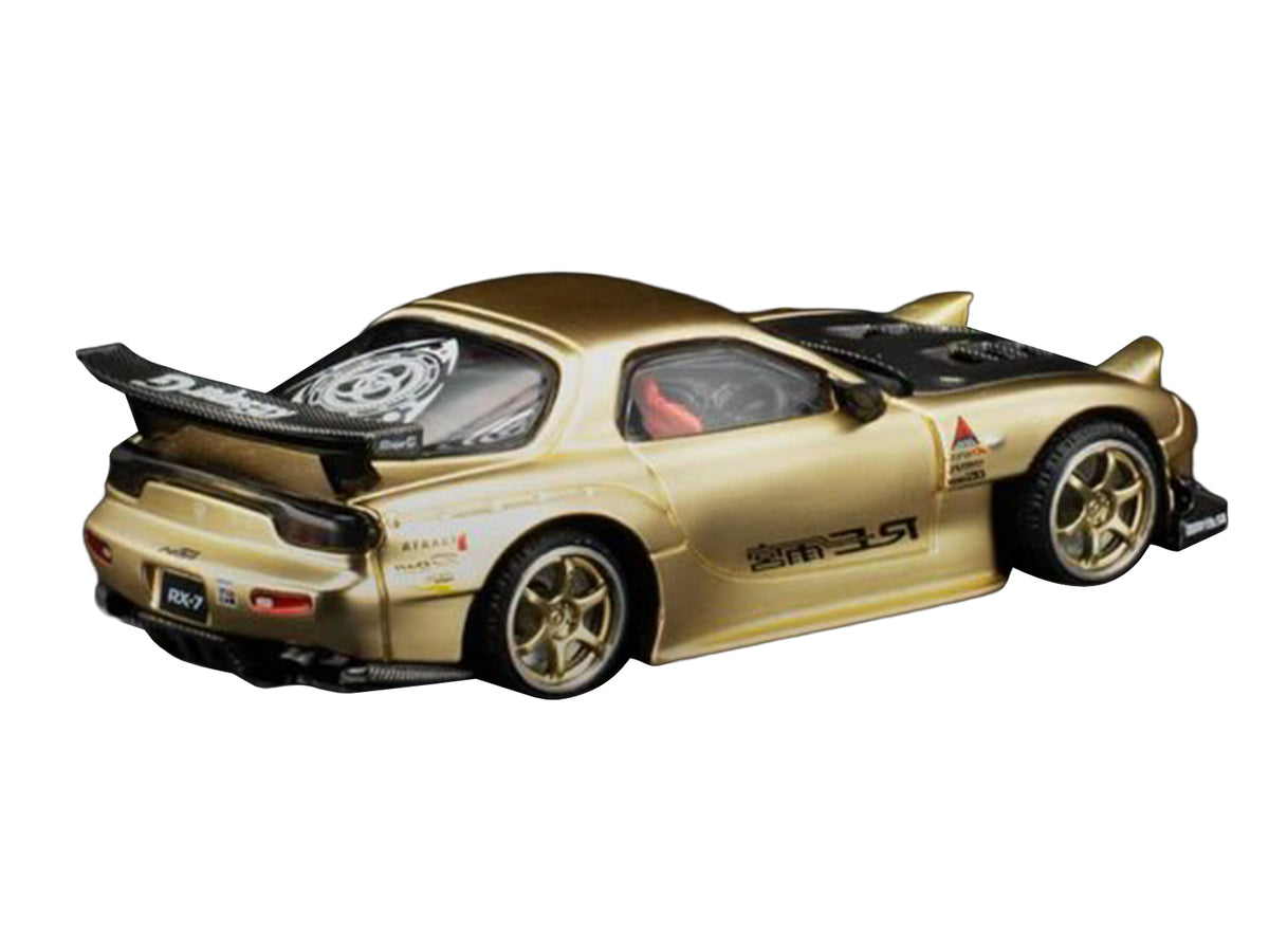 Mazda RX7 (FD3S) RE Amemiya RHD Gold Metallic 1/64 Diecast Model Car - Pop Race