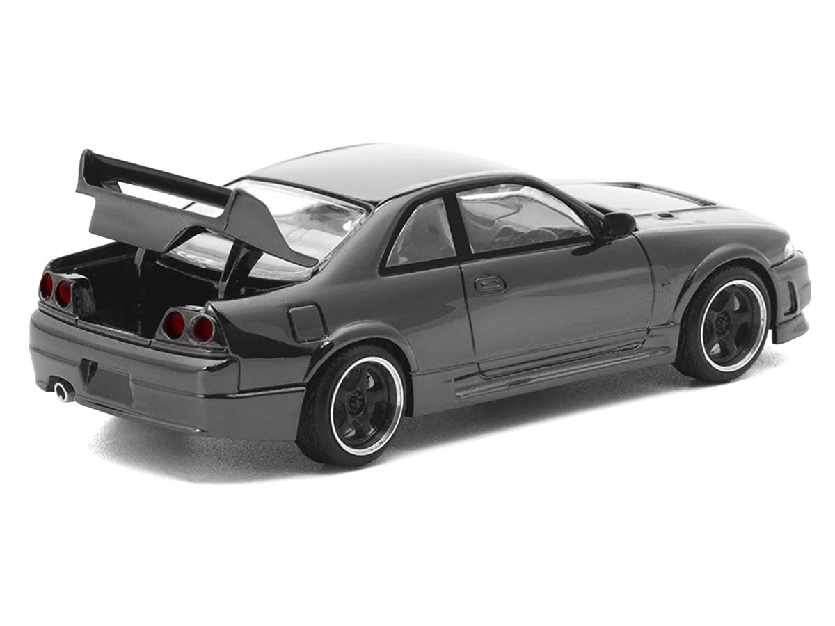 GTR R33 400R RHD Dark Chrome "The Dark Chrome Series" 1/64 Diecast Model Car