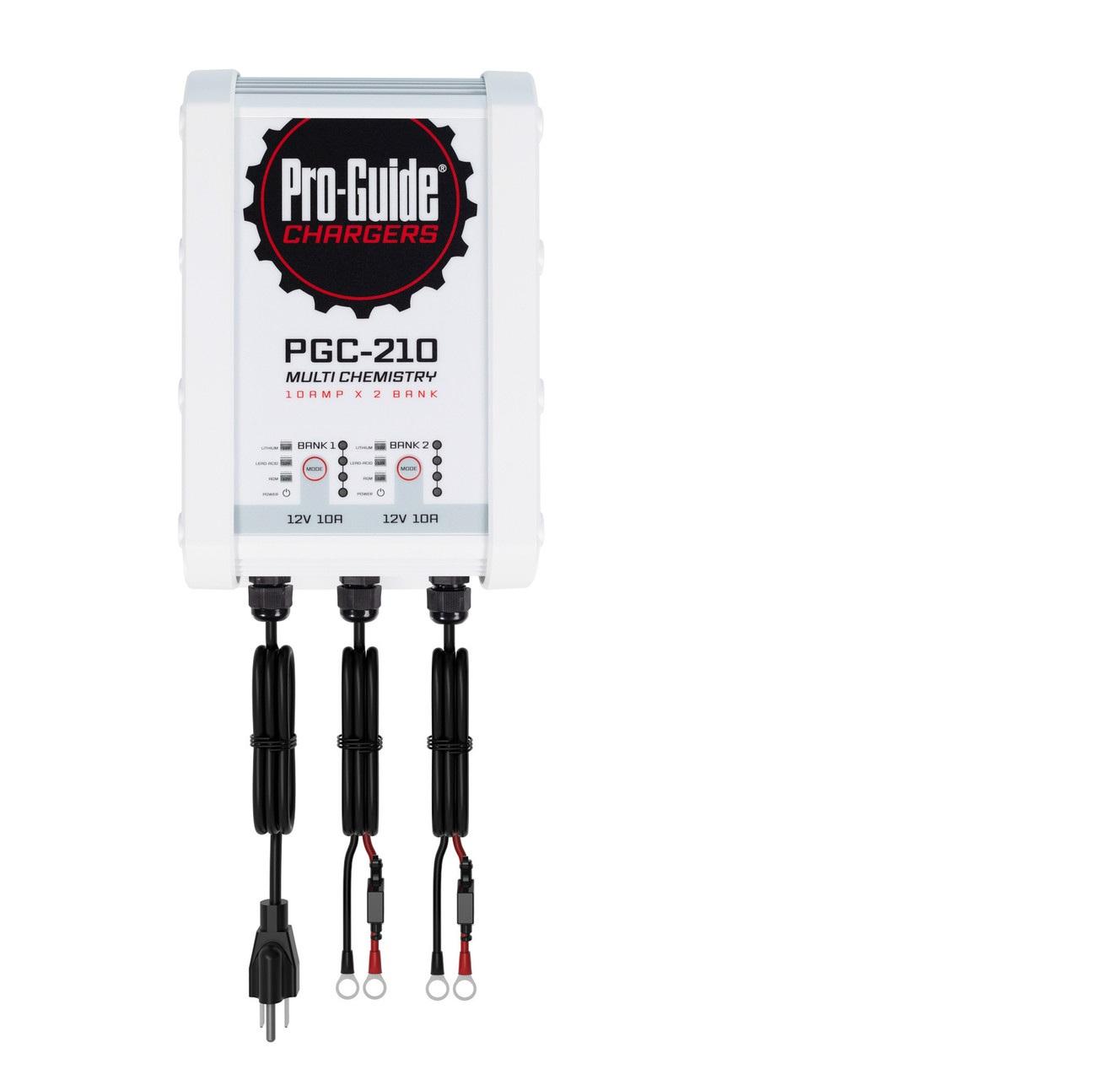 Pro-Guide PGC-210 2-Bank 12V 10A Lead Acid/LiFePO4 On Board Charger, IP68