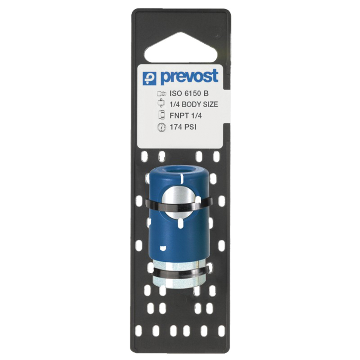 Prevost IRC 061201CP Industrial Interchange Regular Quick Coupler on Plate, 1/4 in, Tapered FNPT, Stainless Steel