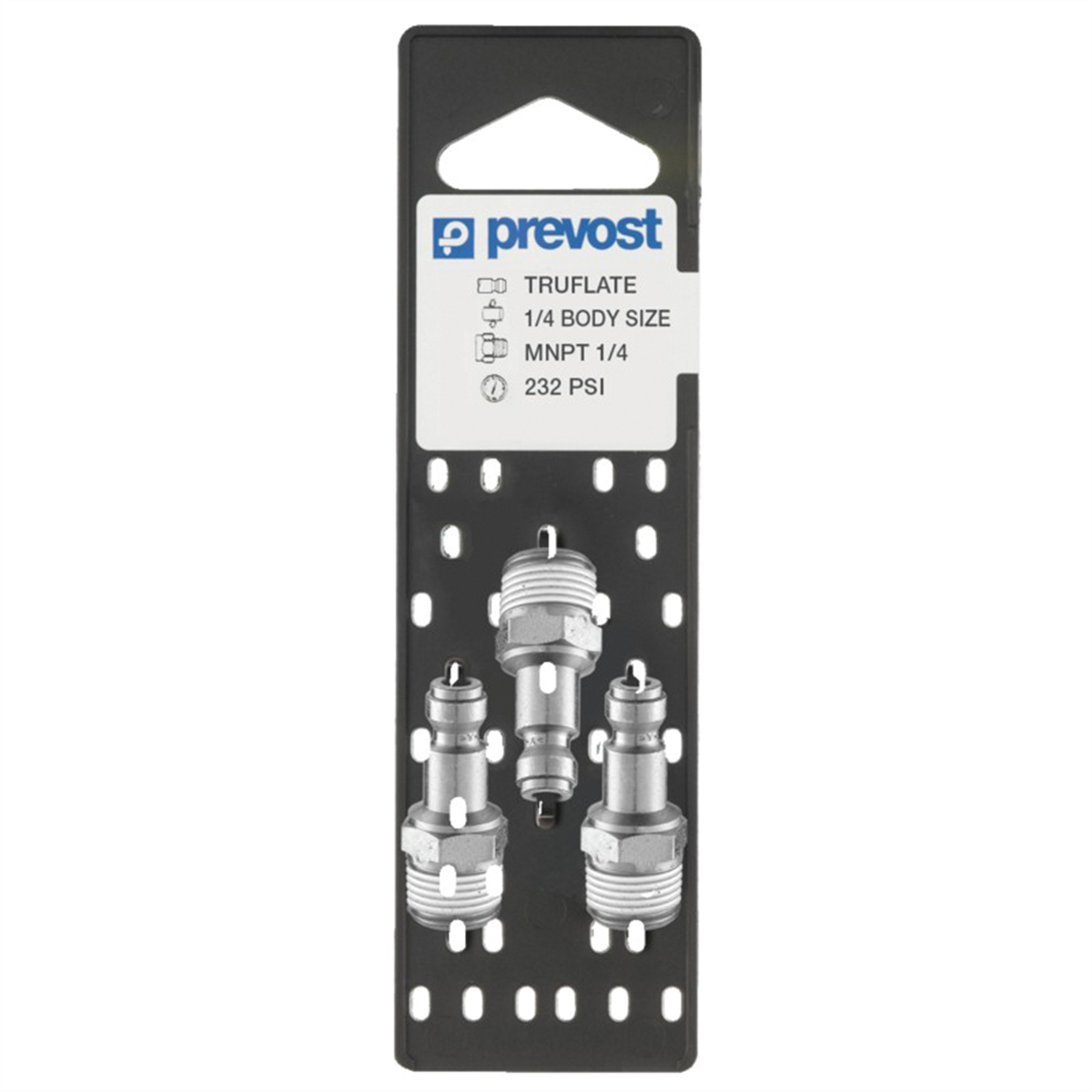 Prevost URP 066251P3 Automotive Interchange Parallel Plug on Plate, 1/4 in, Tapered MNPT, Treated Steel