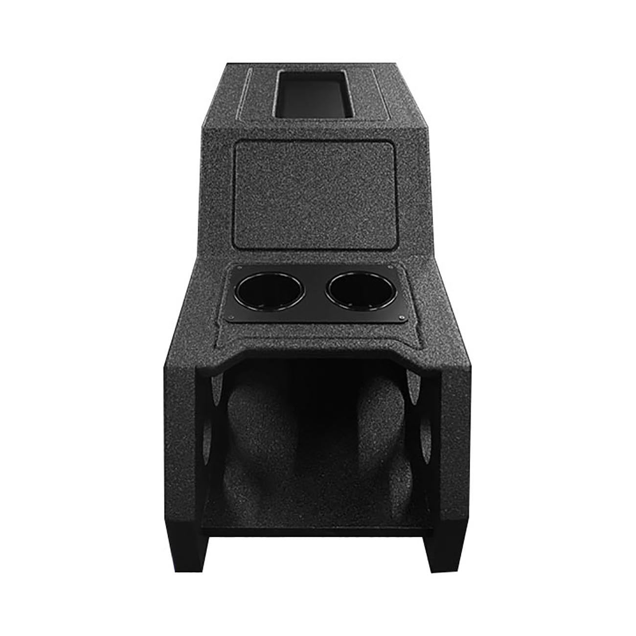 QPower QBOMB '15-'26 F-150/ '17-'26 Super Duty Crew Cab Center Console Single 12" Vented Empty Woofe