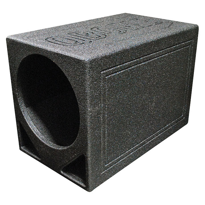 Qpower Single 12" Triangle Ported Finished w/Bed Liner