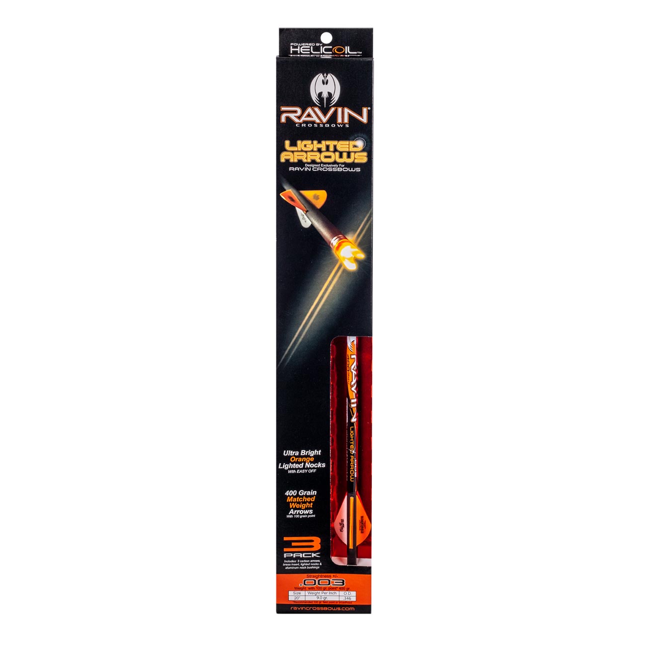 Ravin .003 Crossbow Lighted SG Arrows - Match-Grade (3-Pack)