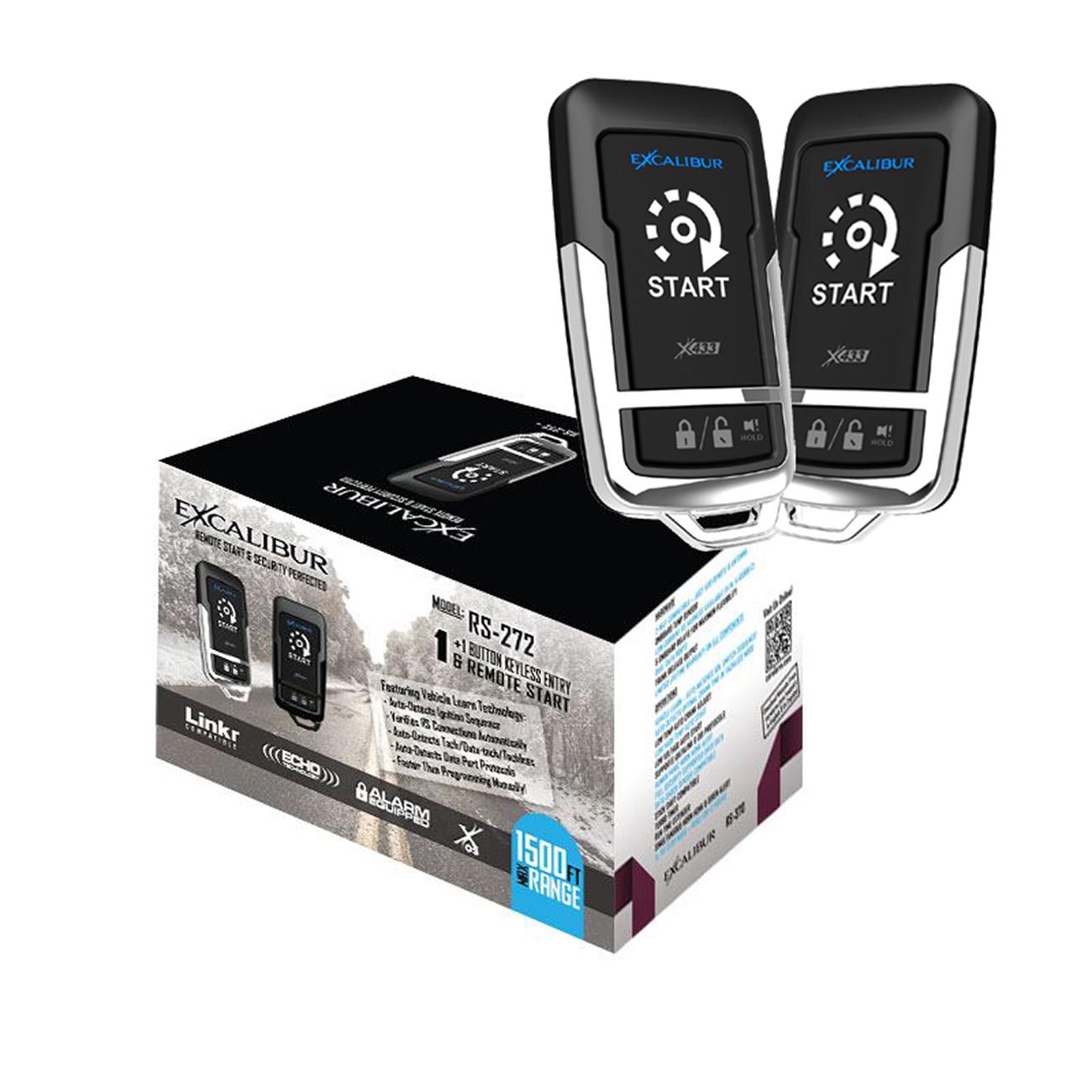 Excalibur 1500 Feet 1+1 Button Remote Start Keyless Entry System