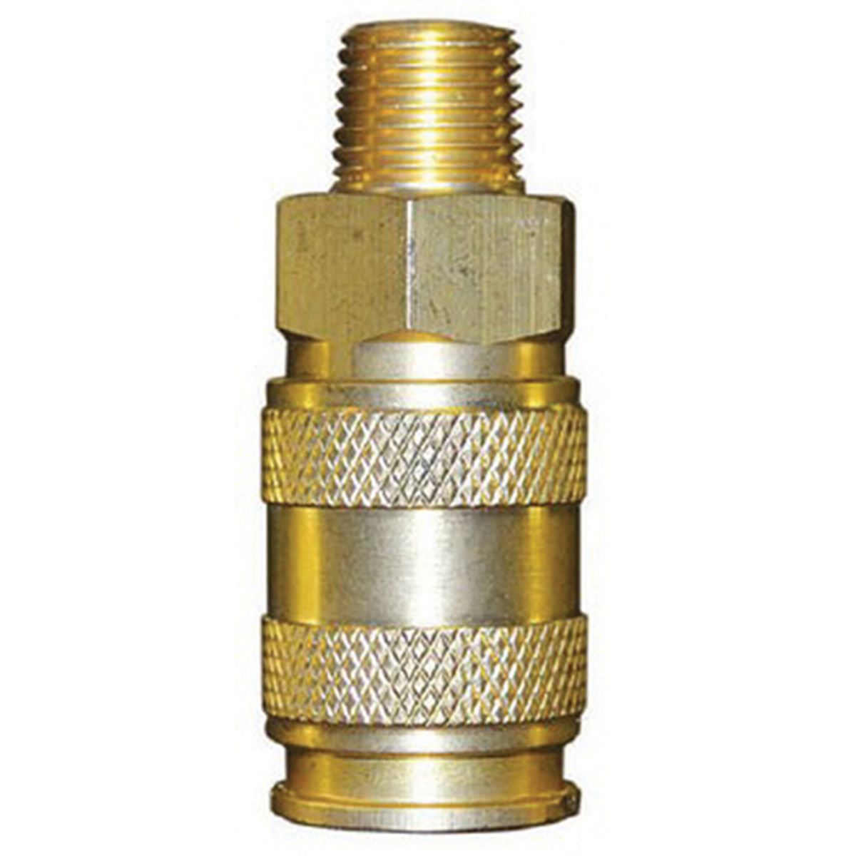 Reading Technologies HFMC-1 High Flow Quick Disconnect Coupler, 1/4 in, Male, Brass