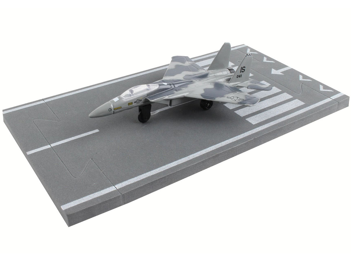 McDonnell Douglas F-15 Eagle Fighter Aircraft Gray Camouflage Diecast Airplane