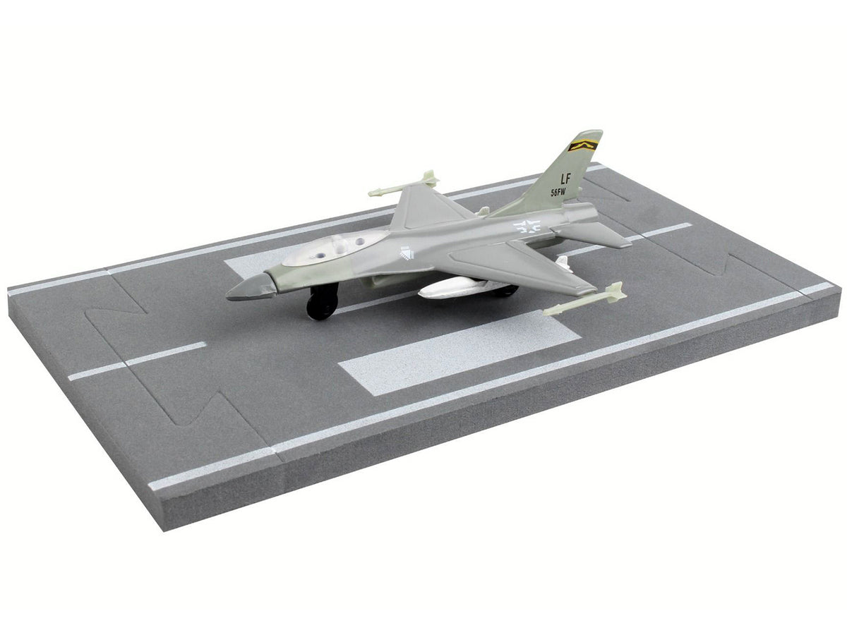 General Dynamics F-16 Fighting Falcon Fighter Aircraft Gray Diecast Airplane