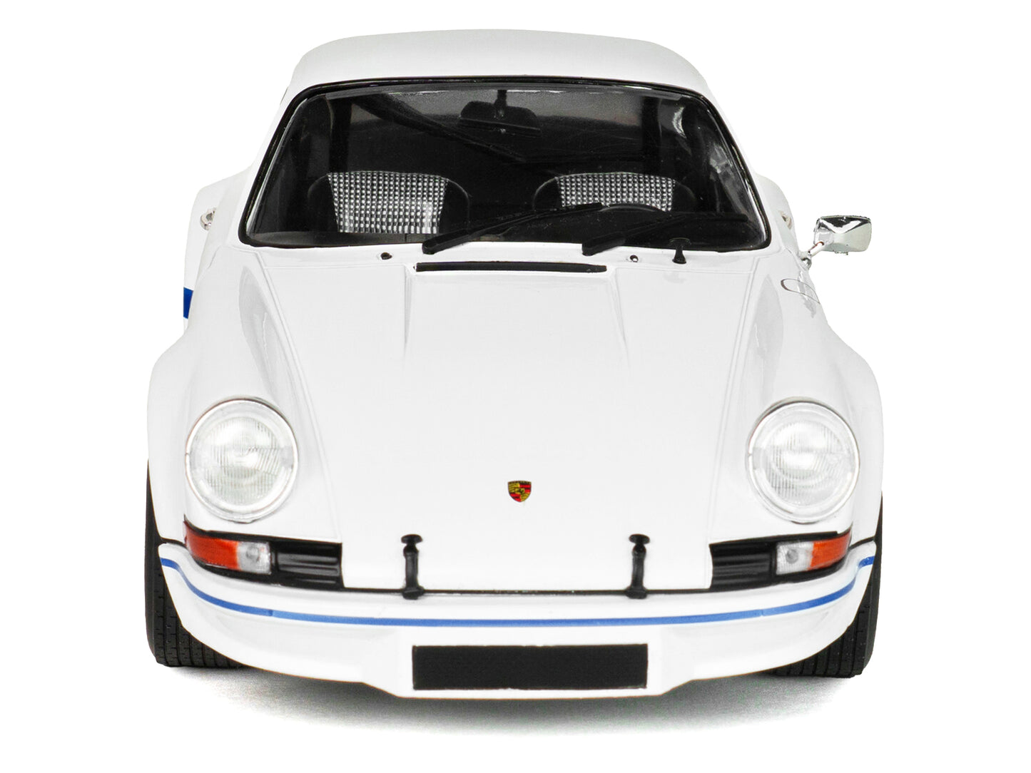 1973 Porsche 911 RSR Carrera White with Blue Stripes 1/18 Diecast Model Car by Solido