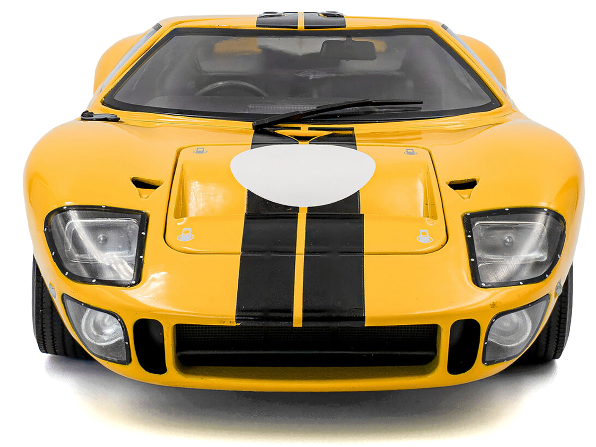 1968 Ford GT40 MK1 Yellow Black Stripes 1/18 Diecast Model Car - Solido