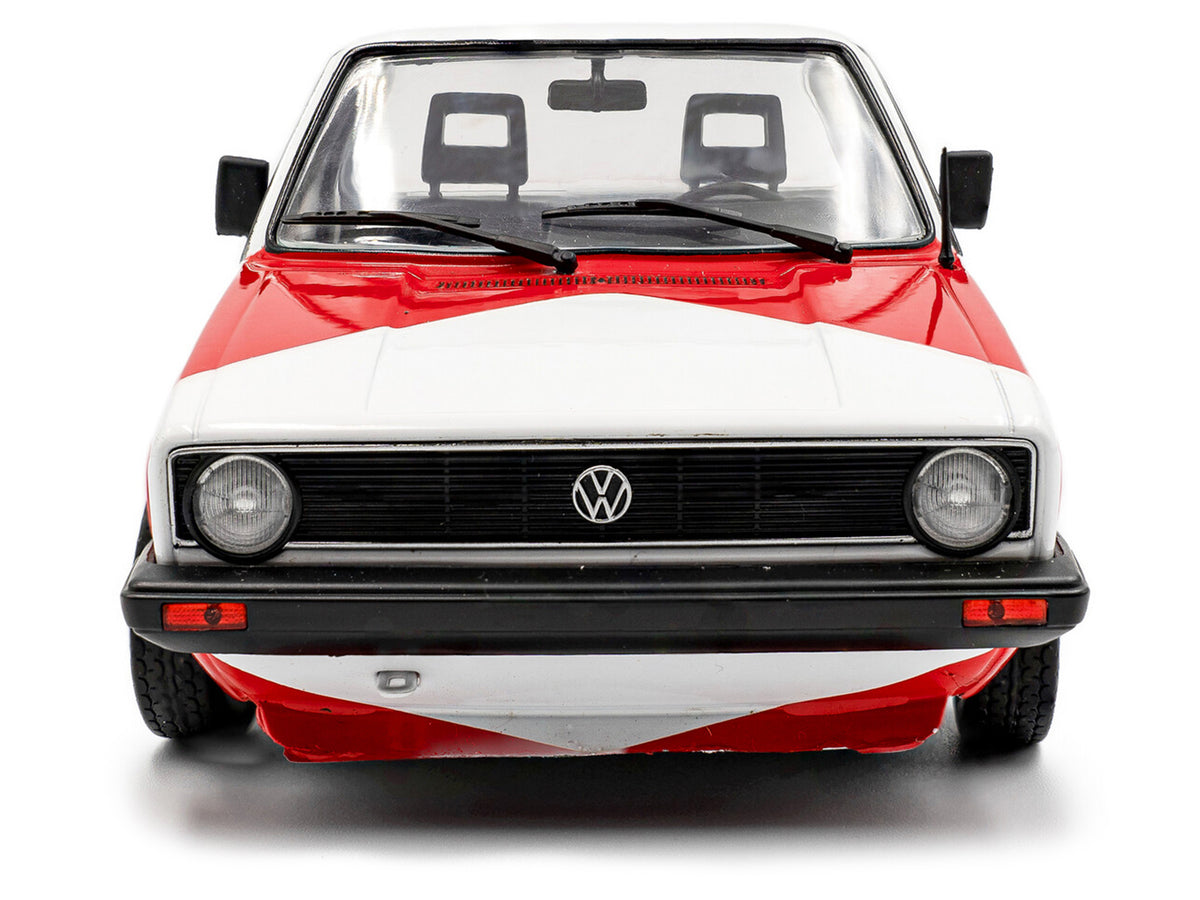 1983 Volkswagen Caddy MK 1 Pickup Truck White Red 1/18 Diecast Model - Solido