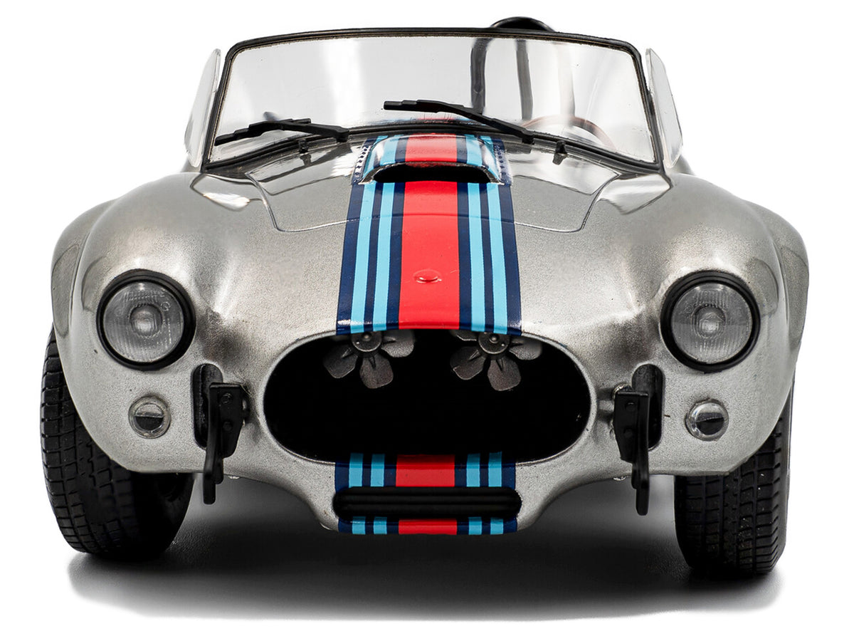 1965 Shelby Cobra 427 MKII Gray Metallic Stripes 1/18 Diecast Model Car - Solido
