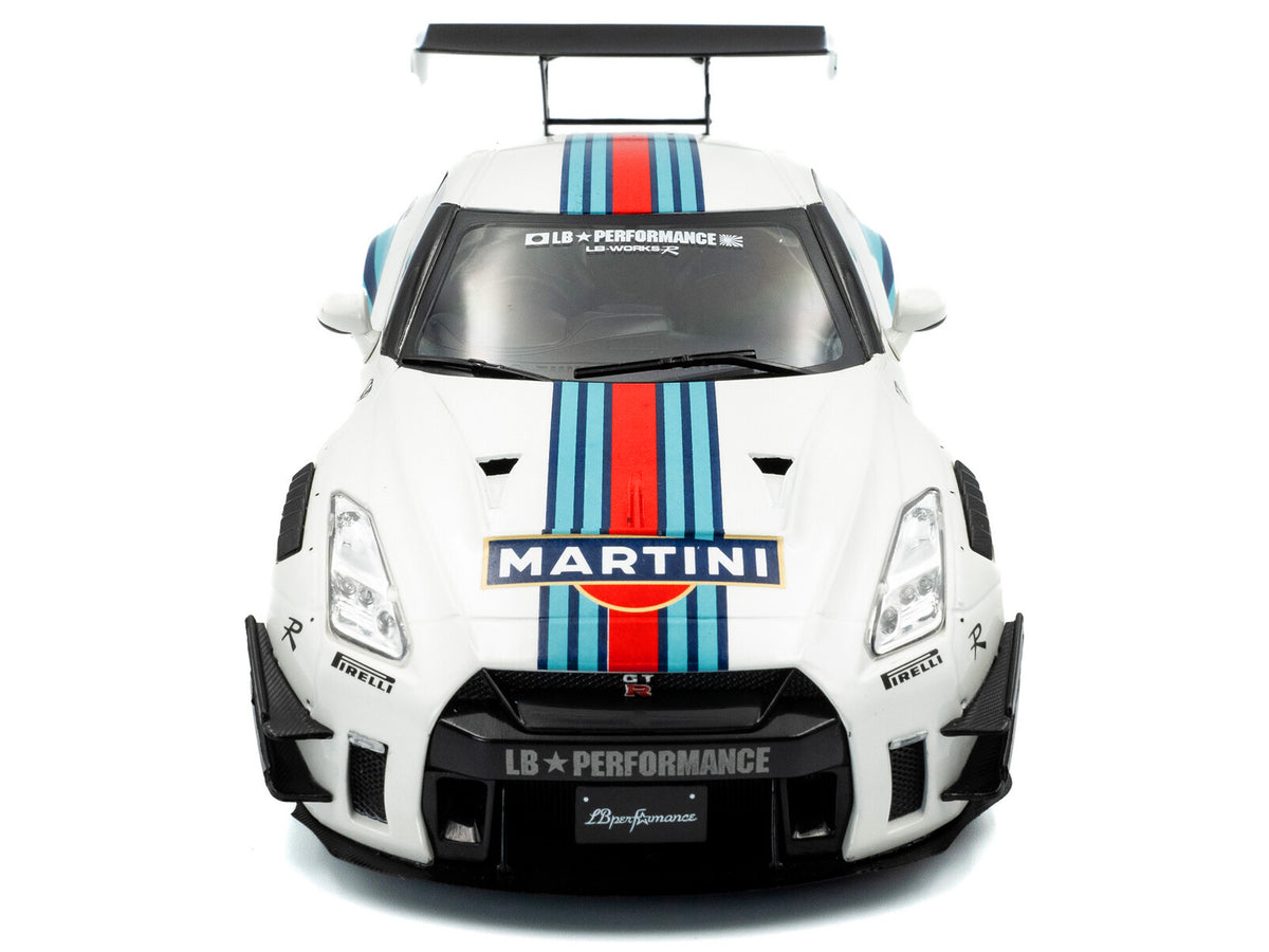 2024 Nissan GT-R (R35) RHD Liberty Walk 2.0 White 1/18 Scale Model Kit - Solido