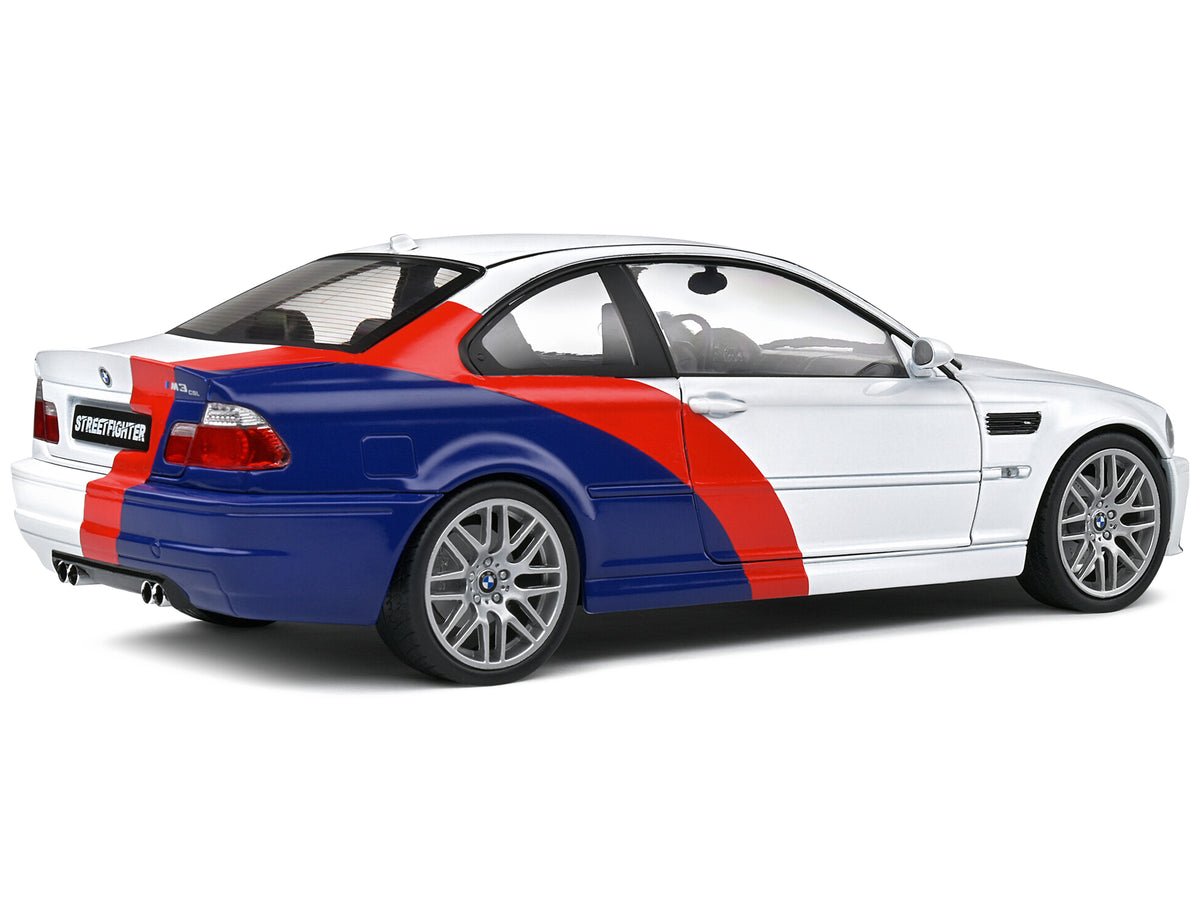 2000 BMW E46 M3 White Blue Red Graphics 1/18 Diecast Model Car - Solido