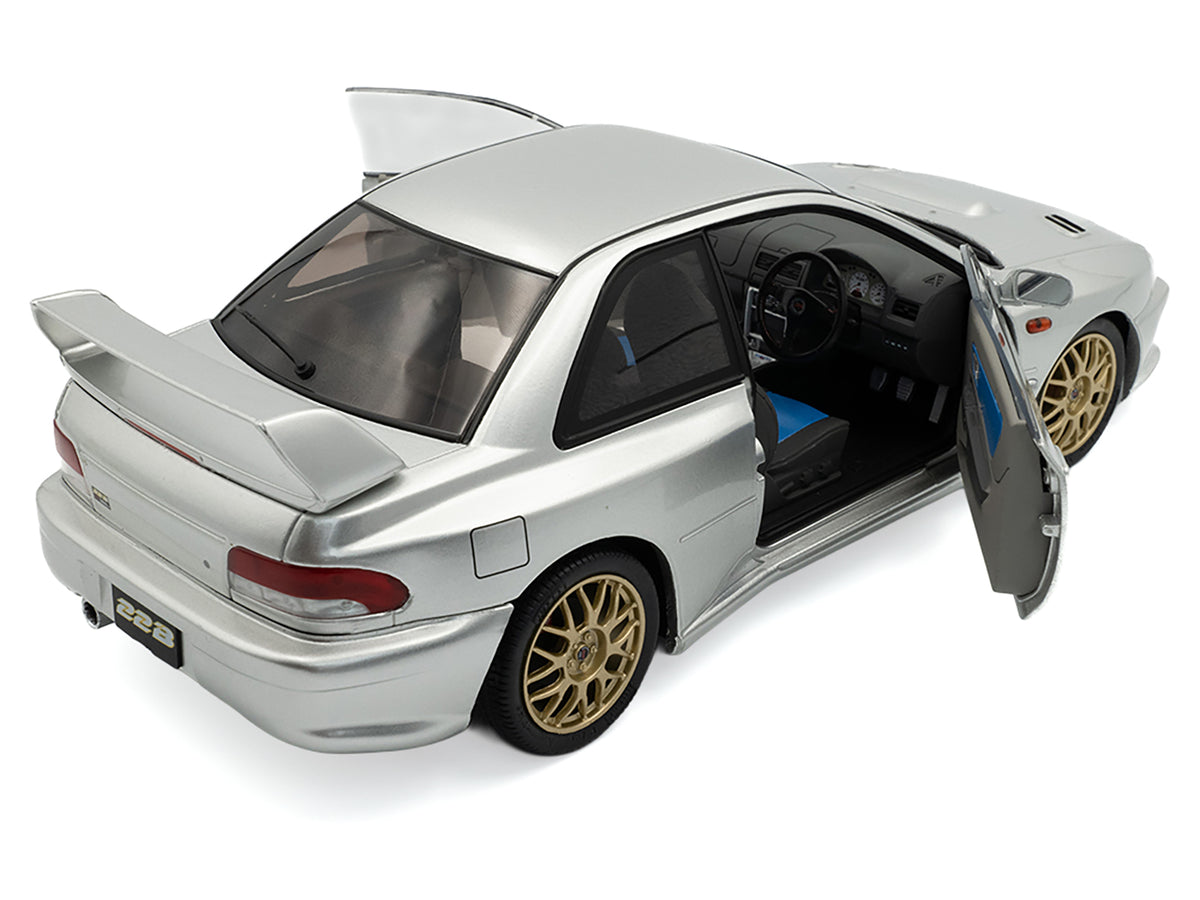 1998 Subaru Impreza 22B RHD Silver Metallic Gold 1/18 Diecast Model Car - Solido