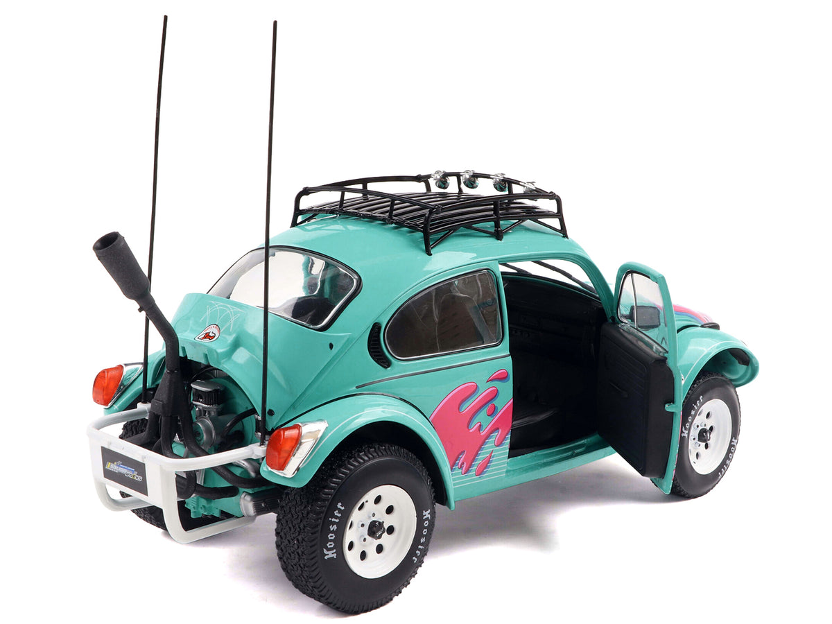 1976 Volkswagen Beetle Baja Miami Green Pink 1/18 Diecast Model Car - Solido