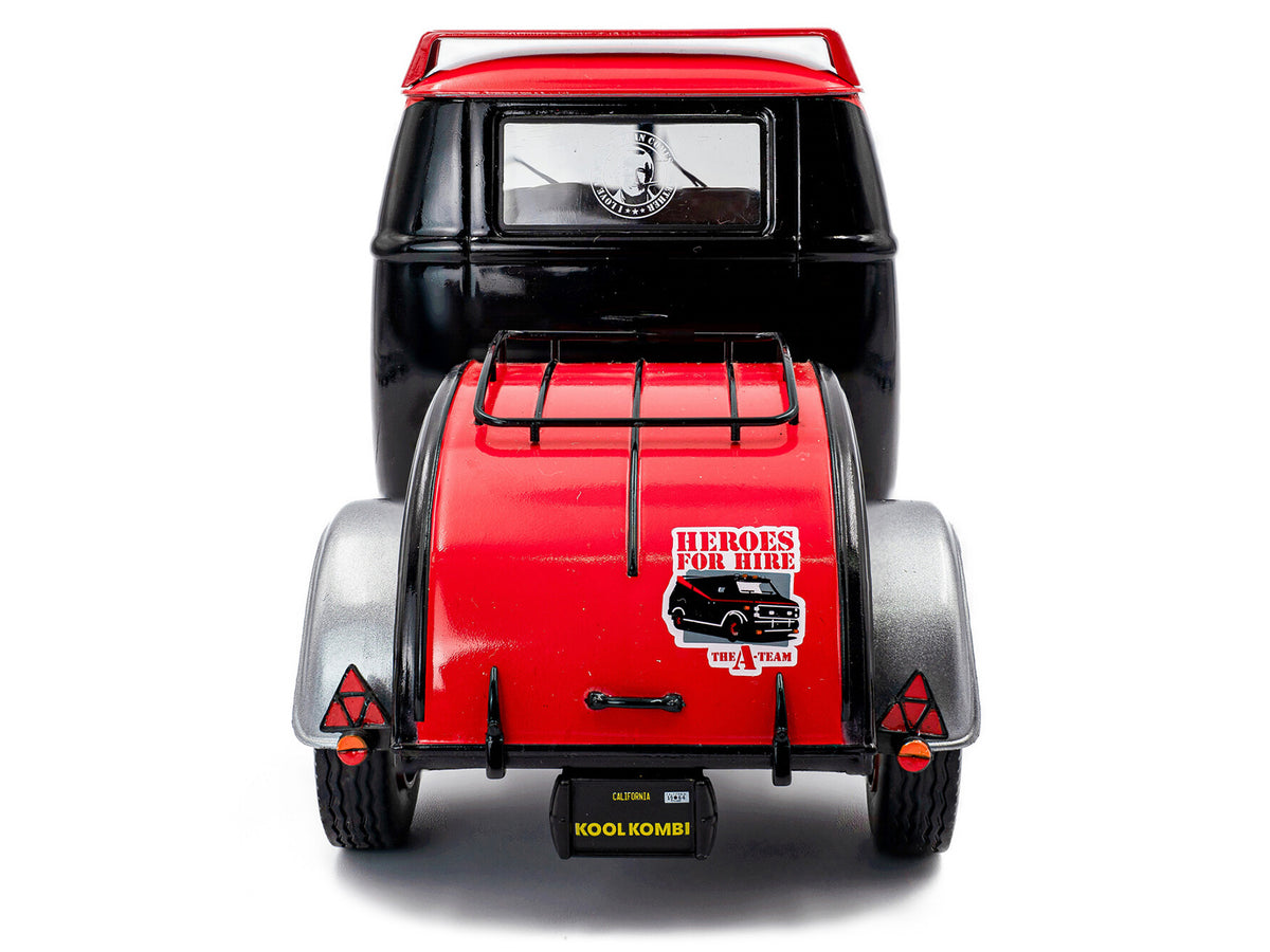 2024 Volkswagen Kool Kombi Sport Van Trailer Black 1/18 Diecast Model - Solido