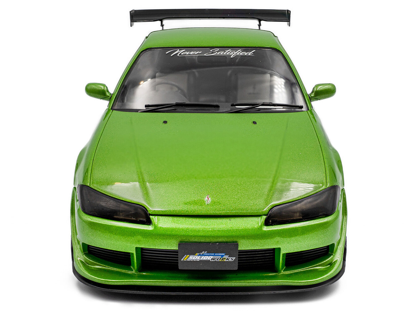 1999 Nissan Silvia S15 Spec-R Aero RHD (Right Hand Drive) "Never Satisfied" Green Metallic 1/18 Diecast Model Car by Solido