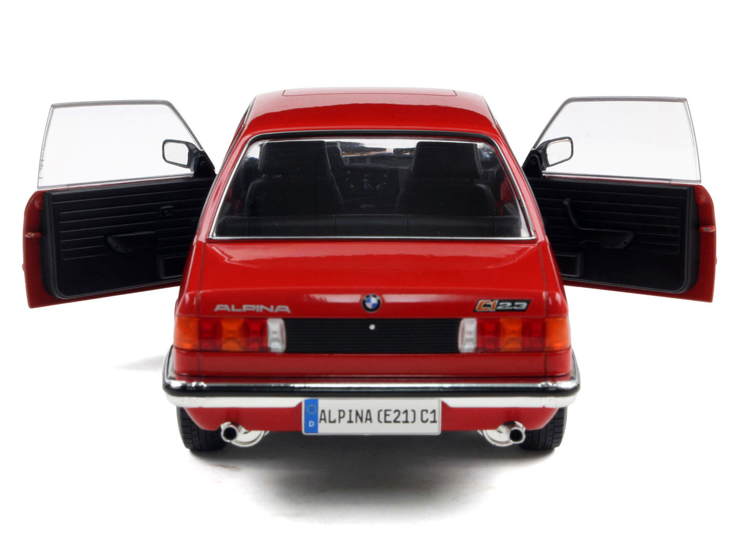 1980 Alpina E21 C1 2.3 Red with Gray Stripes 1/18 Diecast Model Car - Solido