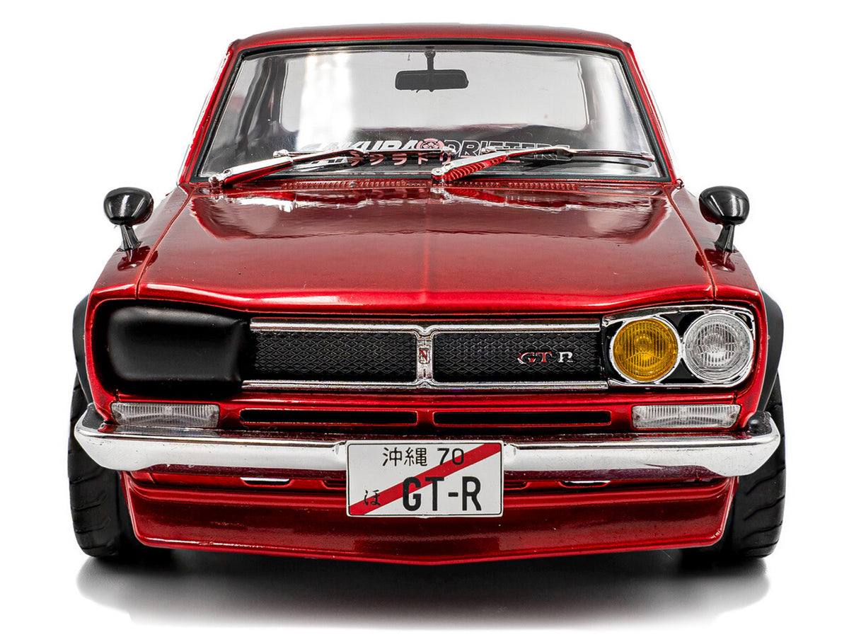 1970 Nissan Skyline (C10) Hakosuka RHD Red Metallic 1/18 Diecast Model Car