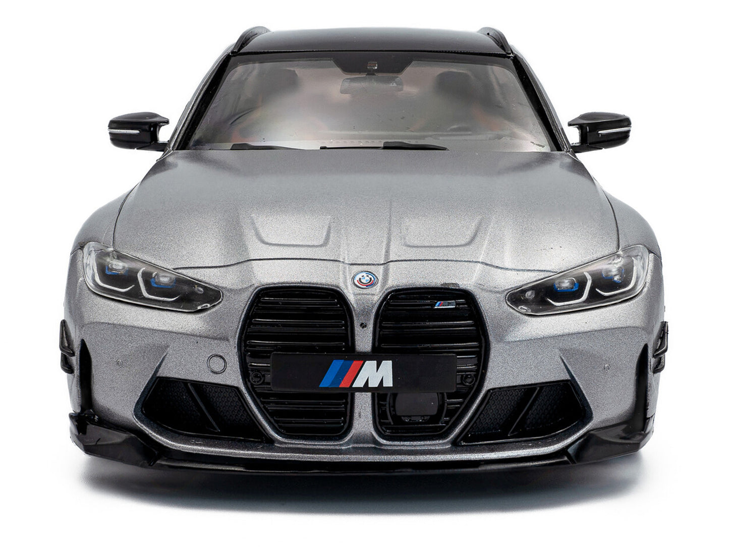 2024 BMW M3 Competition M xDrive Touring Frozen Pure Gray Metallic with Black Top 1/18 Diecast Model Car by Solido