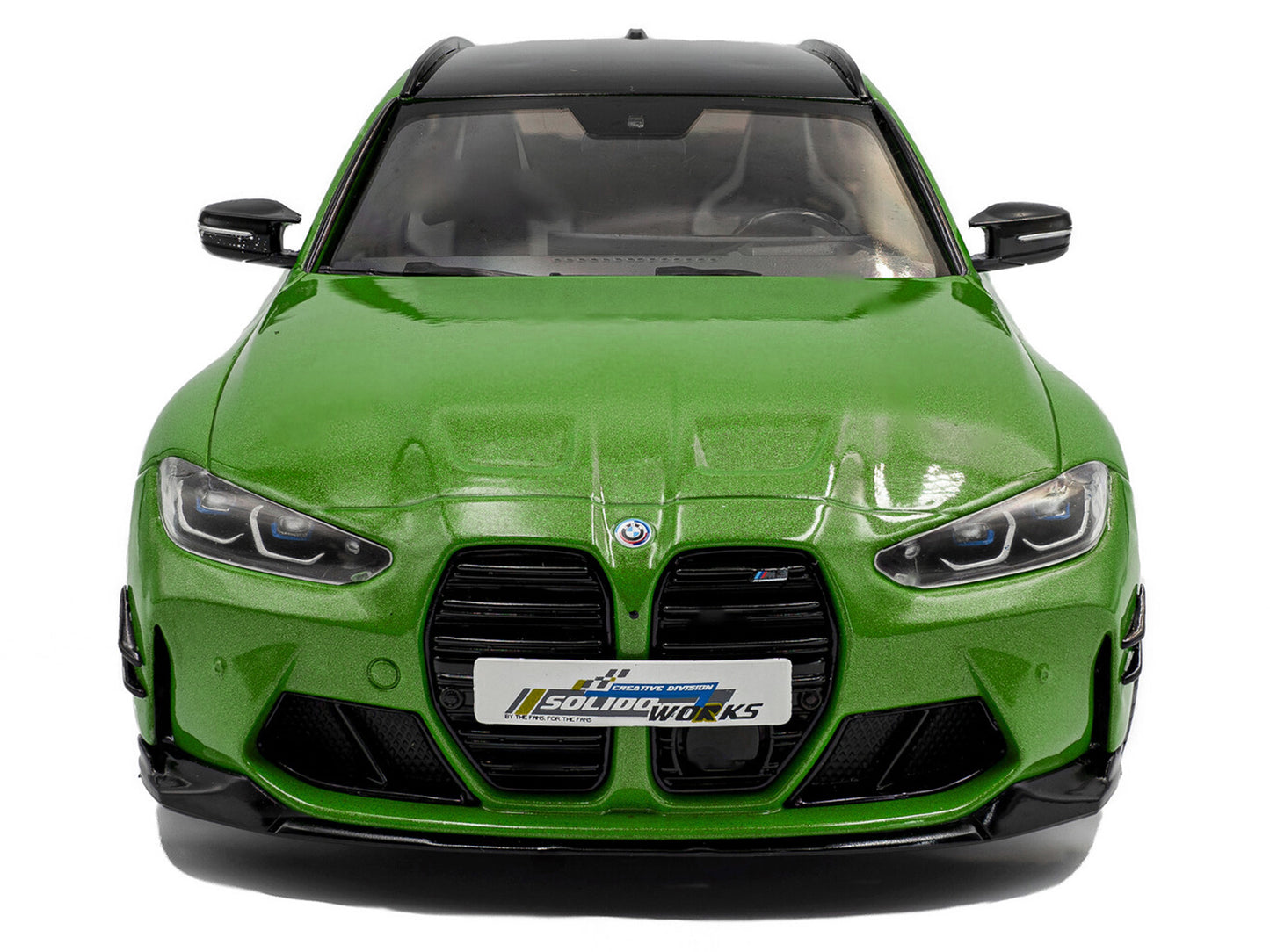 2024 BMW M3 Competition M xDrive Touring Green Metallic with Black Top 1/18 Diecast Model Car by Solido