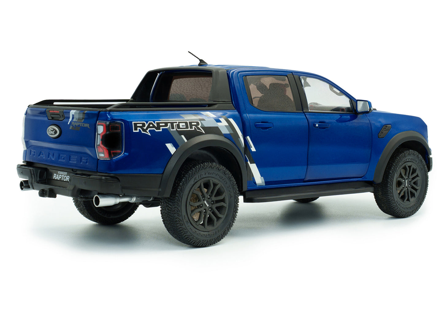 2024 Ford Ranger Raptor Pickup Truck Blue Lightning Metallic 1/18 Diecast Model Car by Solido