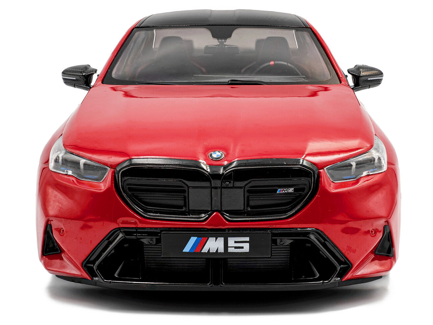 2025 BMW M5 Fire Red with Black Top 1/18 Diecast Model Car by Solido
