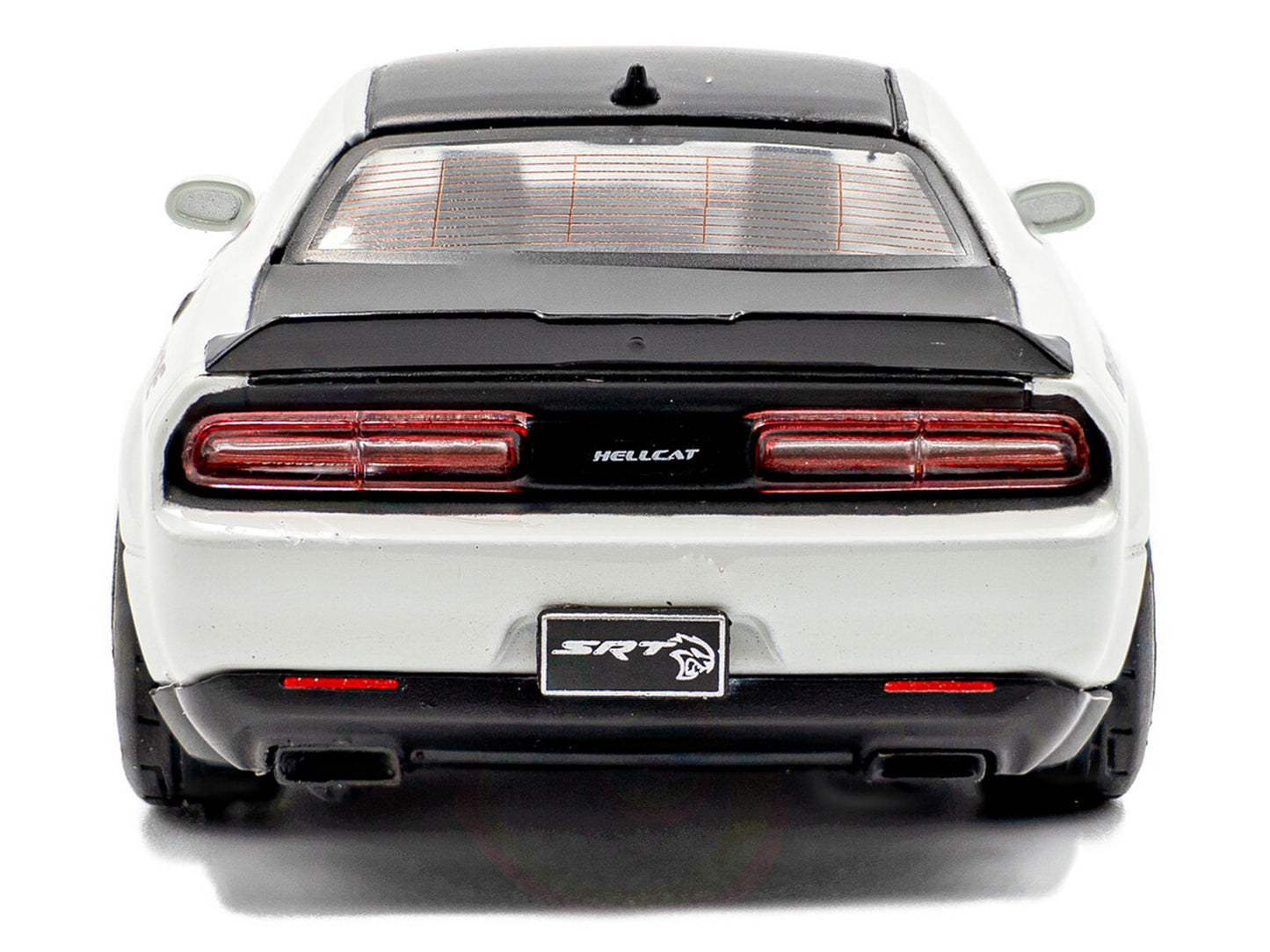 2020 Dodge Challenger SRT Hellcat Redeye Widebody White Knuckle with Matt Black Hood and Top 1/43 Diecast Model Car by Solido