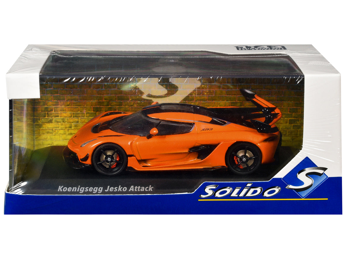 Koenigsegg Jesko Attack Tang Orange Metallic 1/43 Diecast Model Car - Solido