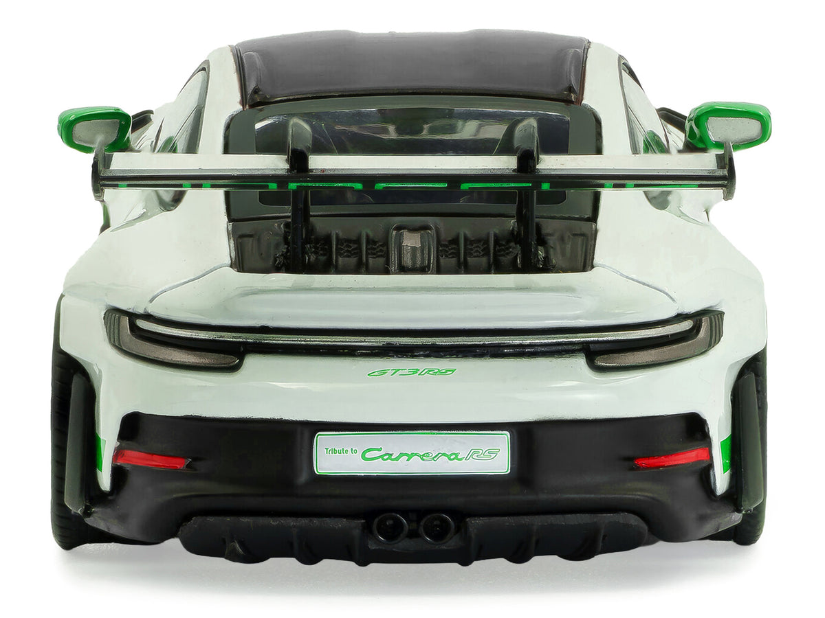 2023 Porsche 911 (992) GT3 RS White Green Black 1/43 Diecast Model Car - Solido