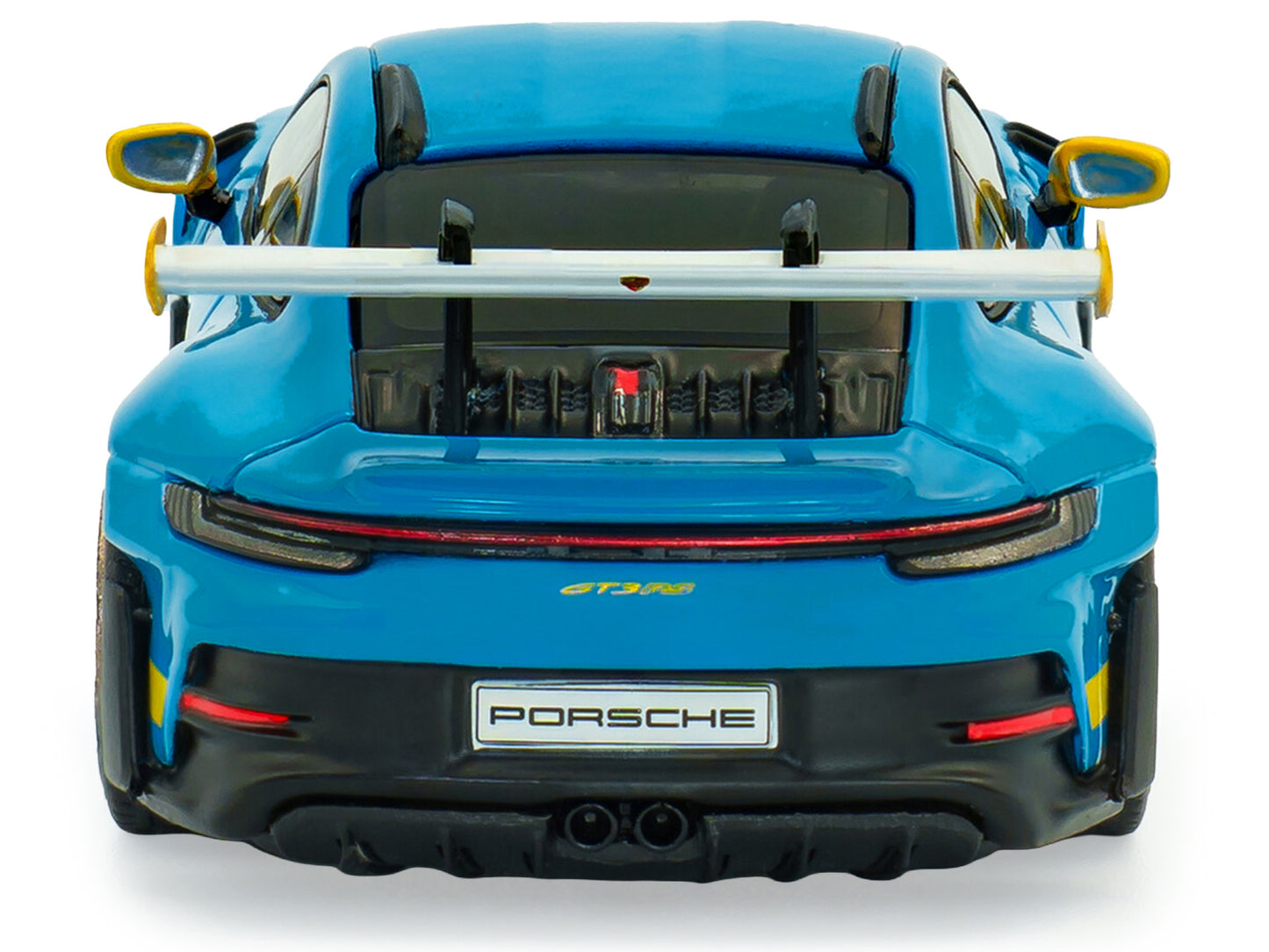 2023 Porsche 911 (992) GT3 RS "Tribute to 24 Hours of Daytona 2003" Riviera Blue with Yellow Stripes 1/43 Diecast Model Car by Solido