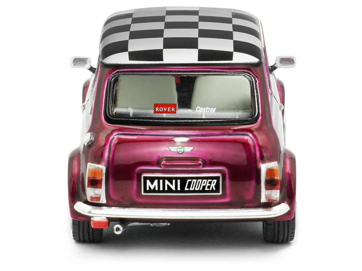 1997 Mini Cooper Sport Purple Metallic White 1/43 Diecast Model Car - Solido