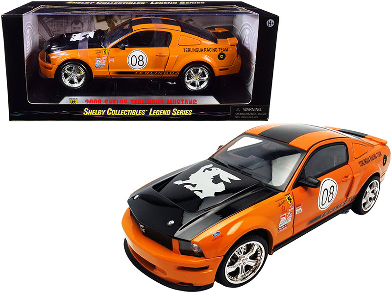 2008 Ford Shelby Mustang #08 "Terlingua" Orange & Black Series 1/18 Diecast