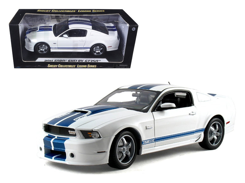 2011 Ford Shelby Mustang GT350 White 1/18 Diecast by Shelby Collectibles