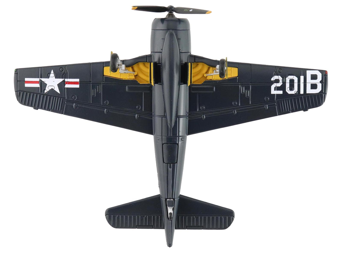 Grumman F8F-2P Bearcats Fighter Aircraft "121714 Duxford (Restored Plane)" (2014) United States Navy "SkyMax Flying Heroes" 1/72 Diecast Model by Hobby Master