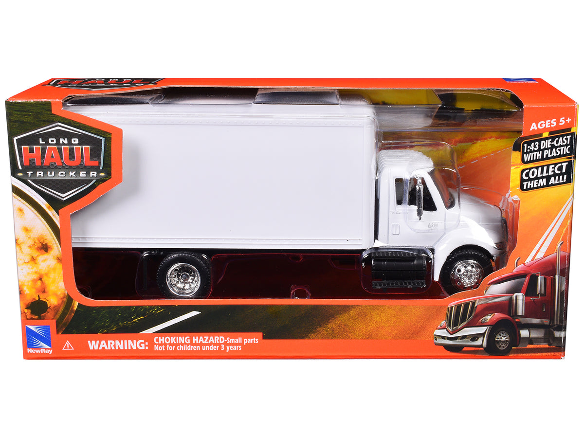International 4200 Box Truck White "Long Haul Truckers" 1/43 Diecast Model