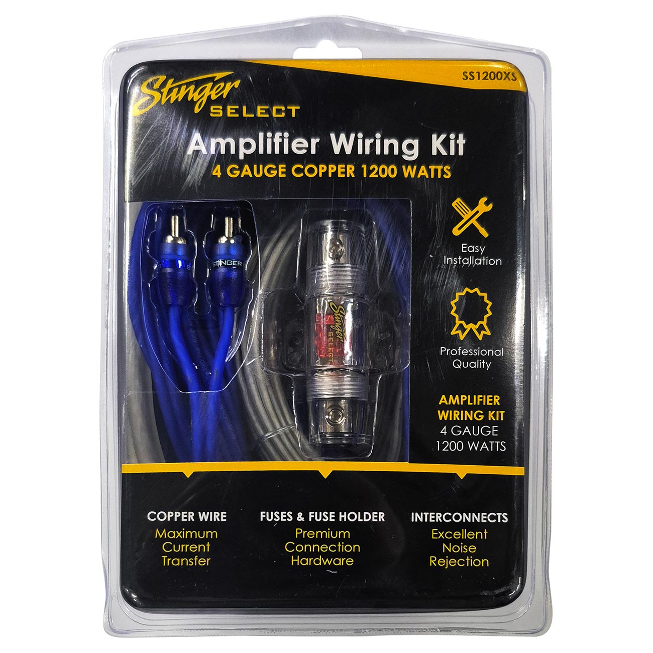Stinger 4 Gauge Amplifier Wiring Kit 100% Copper - 1200 Watts
