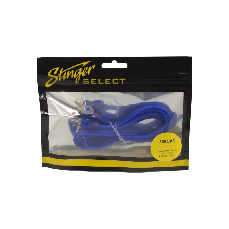 STINGER 3FT BLUE COMP SERIES TWISTED RCA