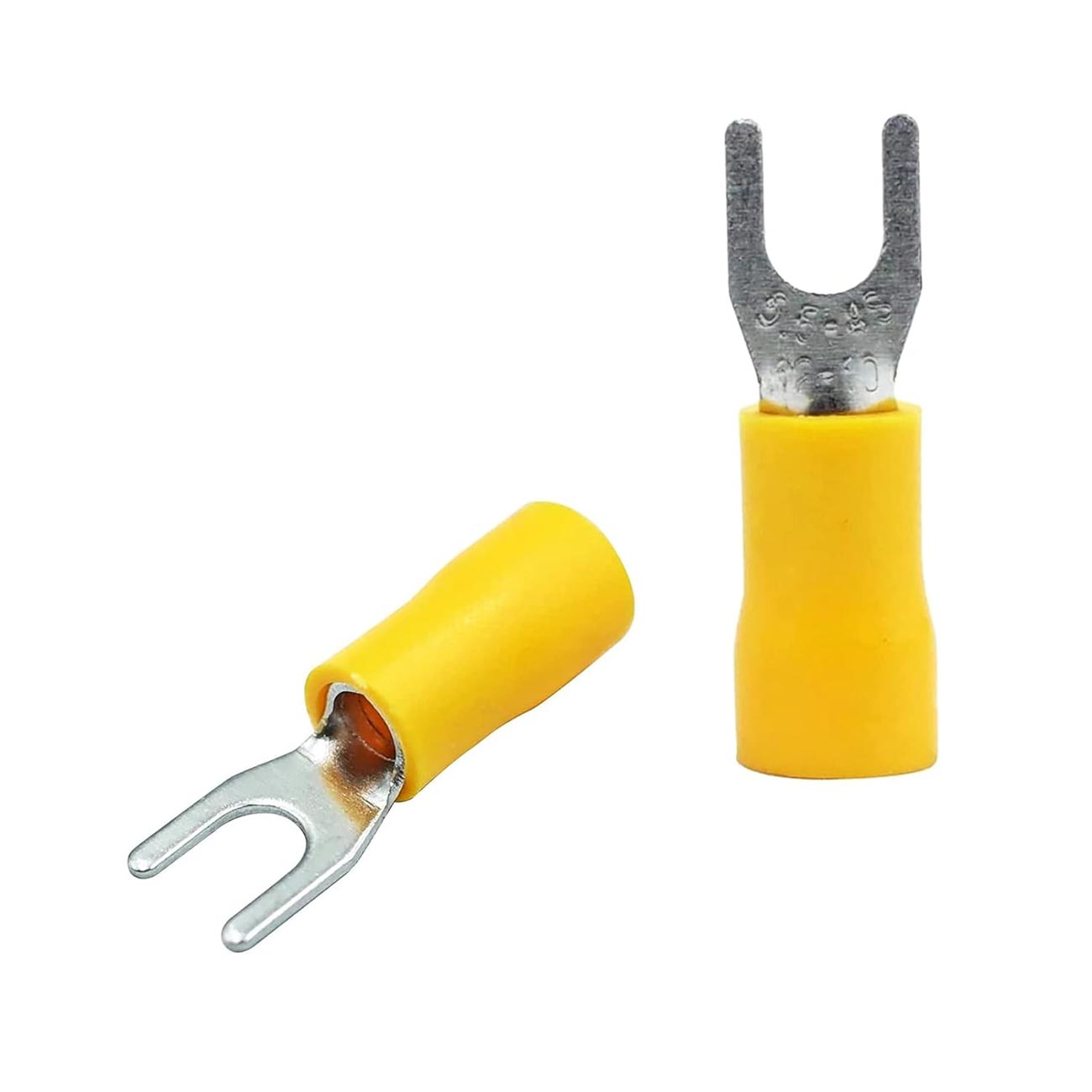 XScorpion Spade Terminals - #8 10/12ga. - Yellow (100 pack)